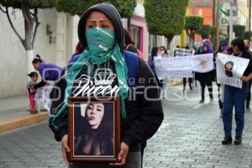 TEHUACÁN . PROTESTA FEMINICIDIOS