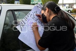 TEHUACÁN . PROTESTA FEMINICIDIOS