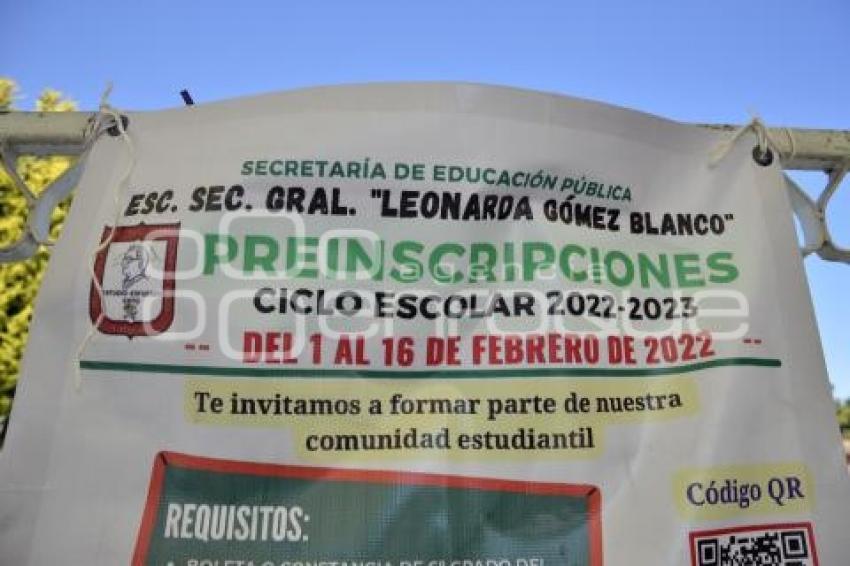 TLAXCALA . PREINSCRIPCIONES