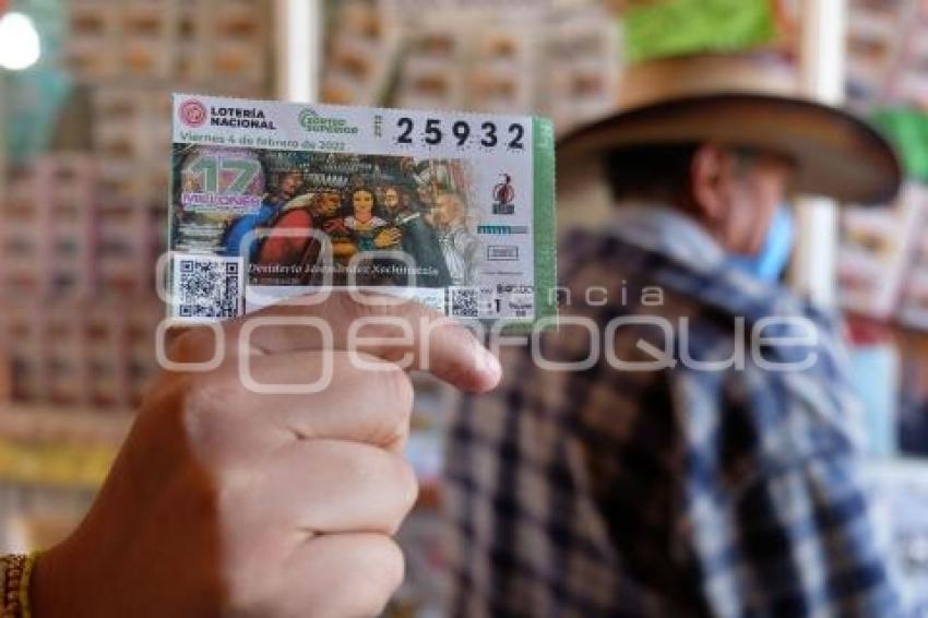 TLAXCALA . BOLETO LOTERIA NACIONAL