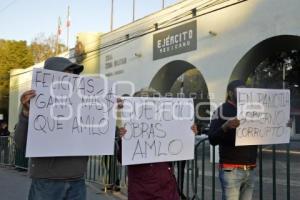 TLAXCALA . MANIFESTACIÓN VISITA AMLO