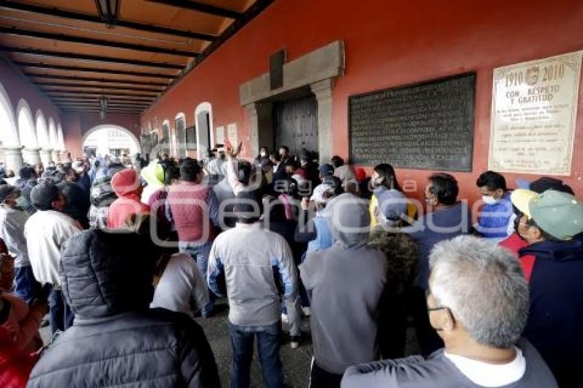 SAN PEDRO CHOLULA . PROTESTA JUNTAS AUXILIARES