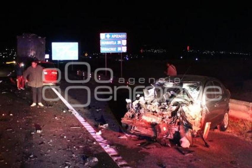 TLAXCALA . ACCIDENTE LIBRAMIENTO APIZACO