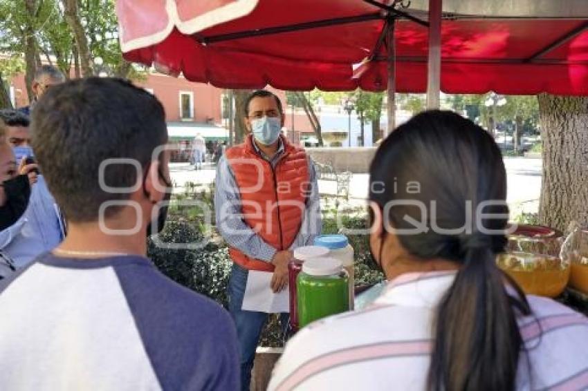 TLAXCALA . COMERCIANTES PLAZA XICOHTÉNCATL