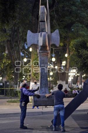 TLAXCALA . TRASLADO ESCULTURAS