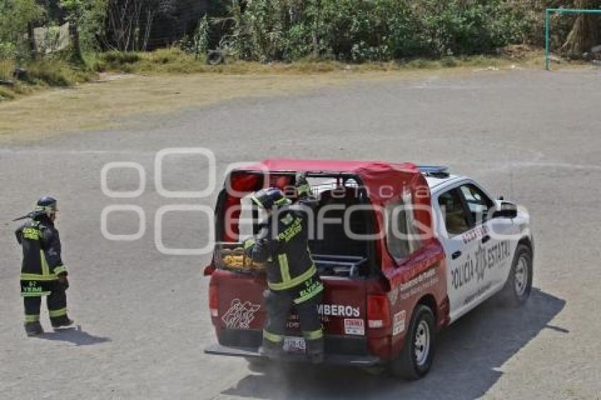 NOTA ROJA . RESCATE EN PUENTE