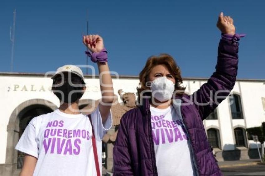 TLAXCALA . PROTESTA DÍA DE LA MUJER