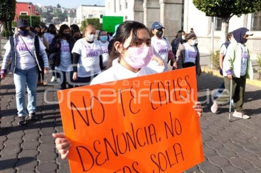 TLAXCALA . PROTESTA DÍA DE LA MUJER