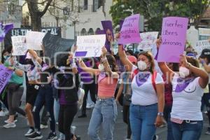 TEHUACÁN . MARCHA DIA DE LA MUJER