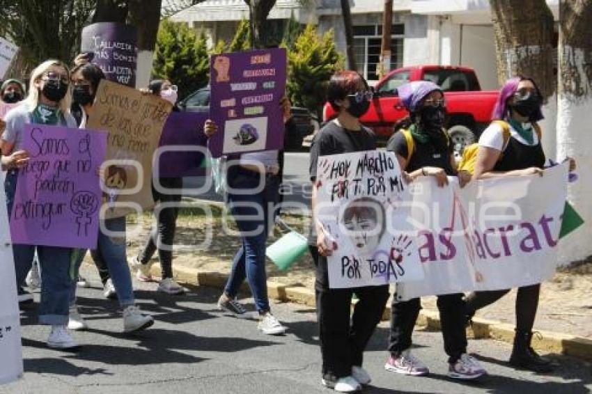 TEXMELUCAN . DÍA DE LA MUJER . PROTESTA