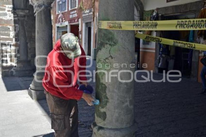 TLAXCALA . LIMPIEZA MARCHAS 8M