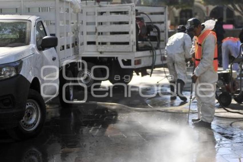 TLAXCALA . LIMPIEZA MARCHA 8M