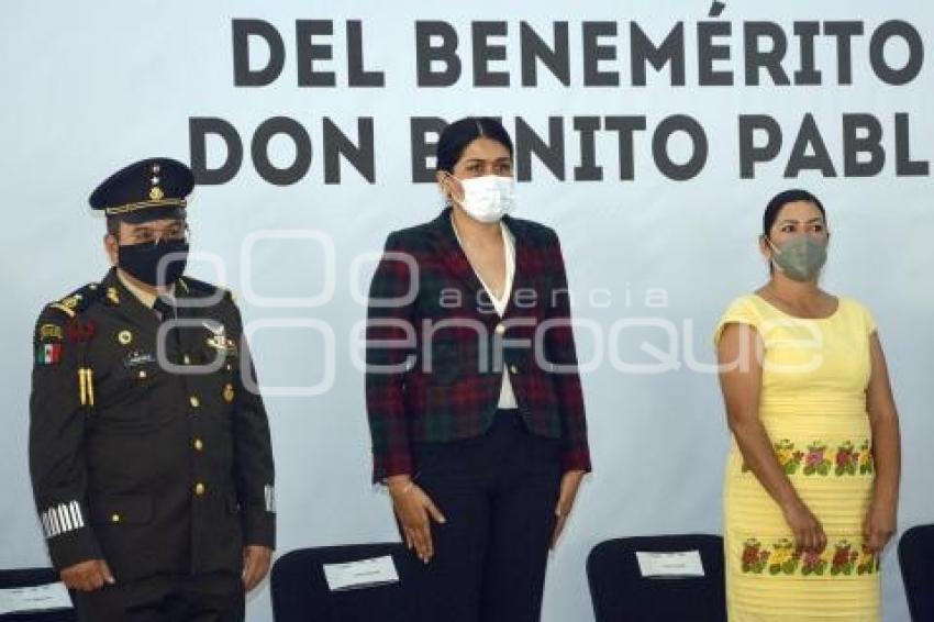 TLAXCALA . CEREMONIA BENITO JUÁREZ