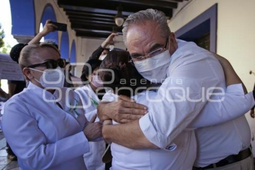 MANIFESTACIÓN ENFERMERÍA . SECRETARIO SALUD