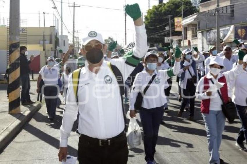 MANIFESTACIÓN . TRABAJADORES IMSS