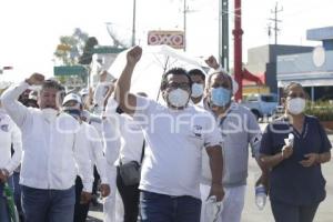 MANIFESTACIÓN . TRABAJADORES IMSS