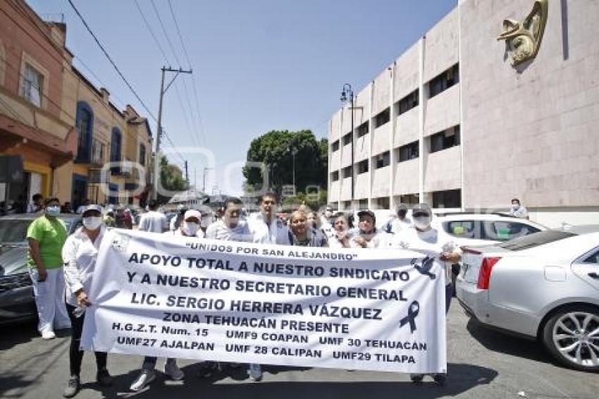 MANIFESTACIÓN . TRABAJADORES IMSS