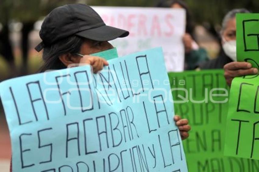 TLAXCALA . PROTESTA XICOHTZINCO