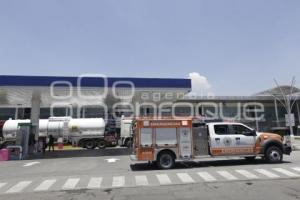 GASOLINERA . DERRAME DE COMBUSTIBLE