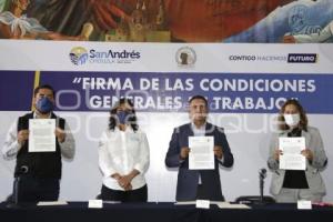 SAN ANDRÉS CHOLULA . CONTRATO SINDICAL