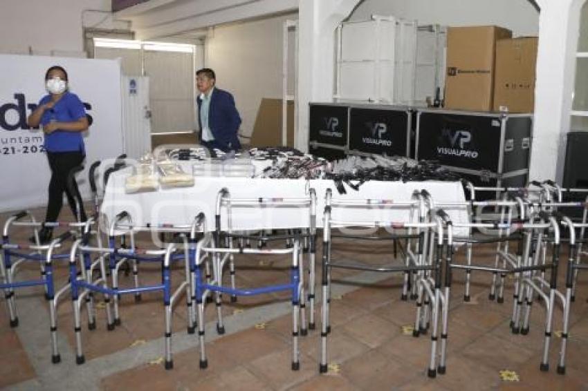 SAN ANDRÉS CHOLULA . ENTREGA APARATOS ORTOPÉDICOS