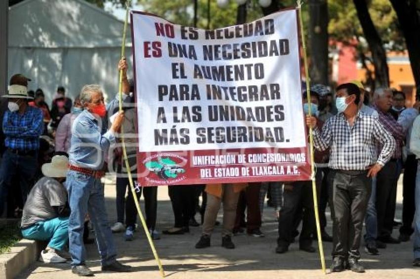 TLAXCALA . MANIFESTACIÓN TRANSPORTISTAS