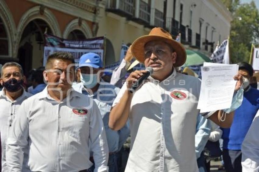 TLAXCALA . MANIFESTACIÓN TRANSPORTISTAS