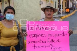 ATLIXCO . PROTESTA CASAS GEO