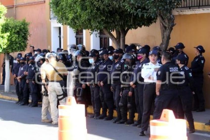 TLAXCALA . MANIFESTACIÓN SINDICALIZADOS