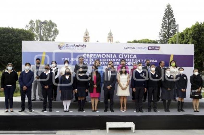 SAN ANDRÉS CHOLULA . CEREMONIA CÍVICA