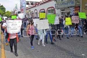 TEHUACÁN . MANIFESTACIÓN AGUA POTABLE