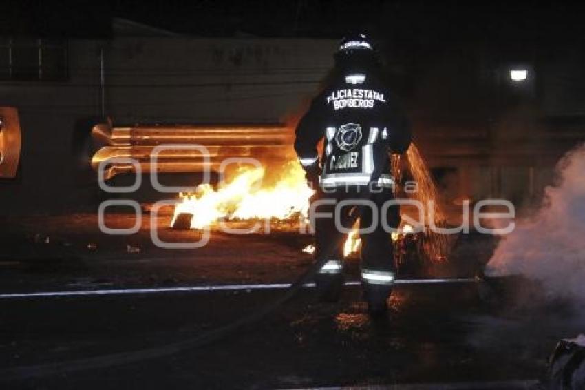 BLOQUEO AUTOPISTA MÉXICO-PUEBLA