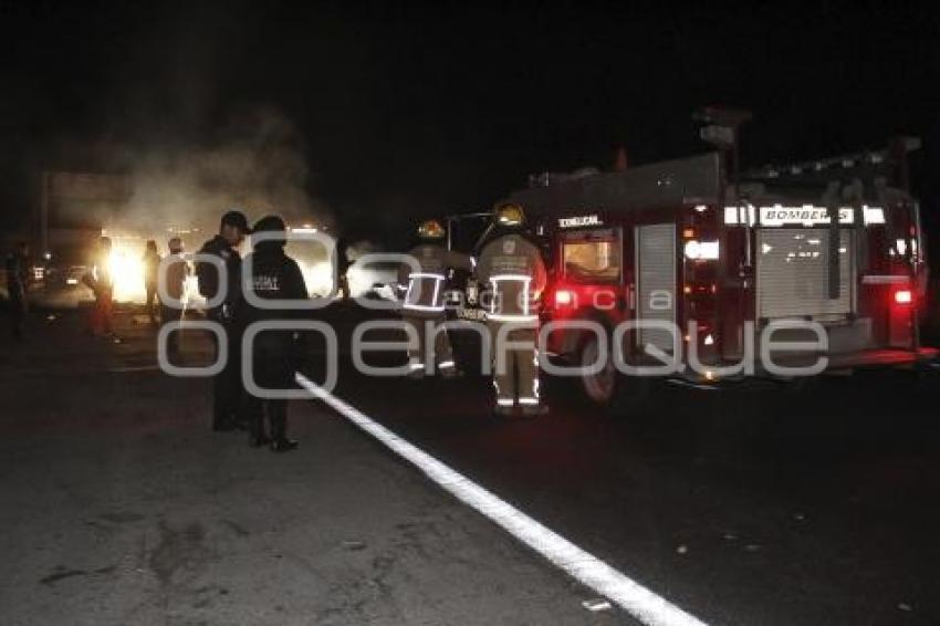 BLOQUEO AUTOPISTA MÉXICO-PUEBLA