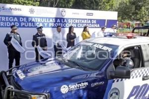 SAN ANDRÉS CHOLULA . ENTREGA PATRULLAS