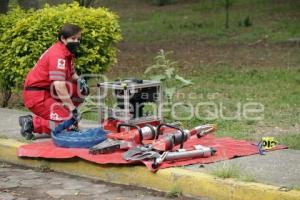 CRUZ ROJA . DEMOSTRACIÓN SOCORRISTAS