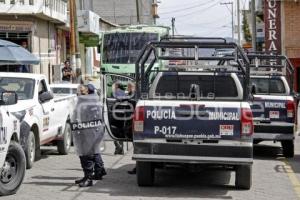 TLAHUAPAN . MOVILIZACIÓN POLICIACA