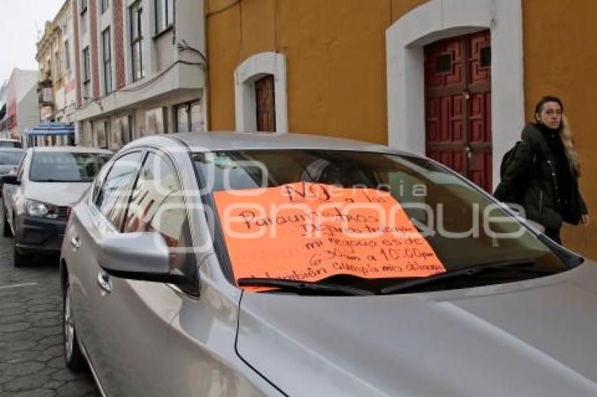 PROTESTA . PARQUÍMETROS