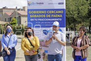 SAN ANDRÉS CHOLULA . FAENA DE LIMPIEZA