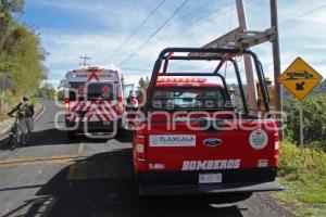 TLAXCALA . VOLCADURA DE CAMIONETA