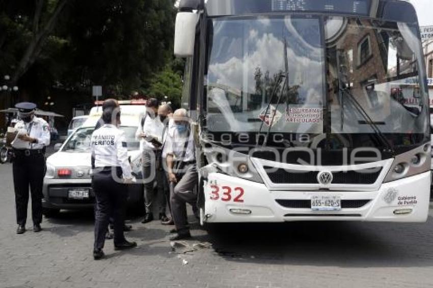 SEGURIDAD . CHOQUE METROBUS