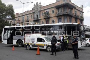 SEGURIDAD . CHOQUE METROBUS