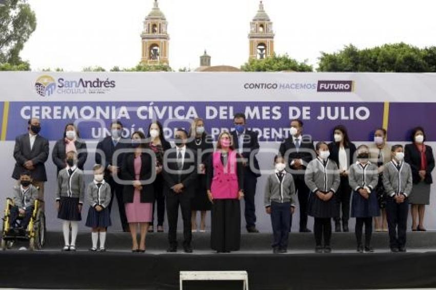 SAN ANDRÉS CHOLULA . CEREMONIA CÍVICA