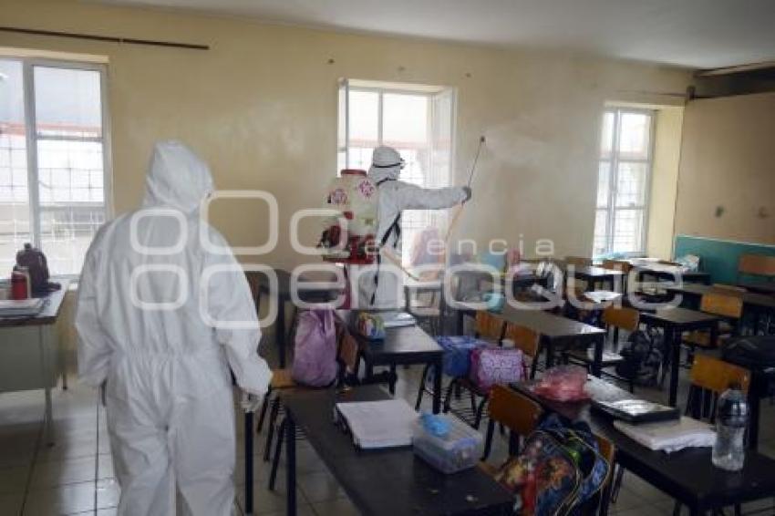 ATLIXCO . SANITIZACIÓN ESCUELAS