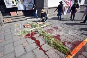 TLAXCALA . PROTESTA XICOHTZINCO