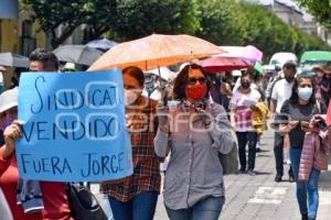 TLAXCALA . PROTESTA JUBILADOS