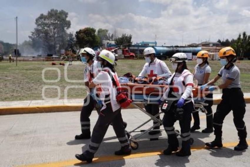 SEGURIDAD . SIMULACRO EMERGENCIA QUÍMICA