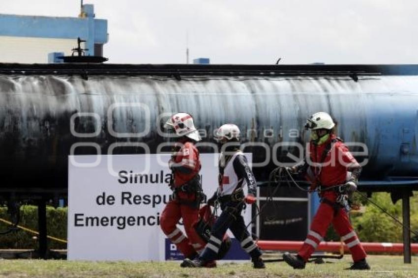 SEGURIDAD . SIMULACRO EMERGENCIA QUÍMICA