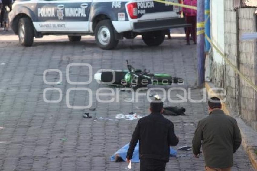 TLAXCALA . ACCIDENTE MOTOCICLISTA