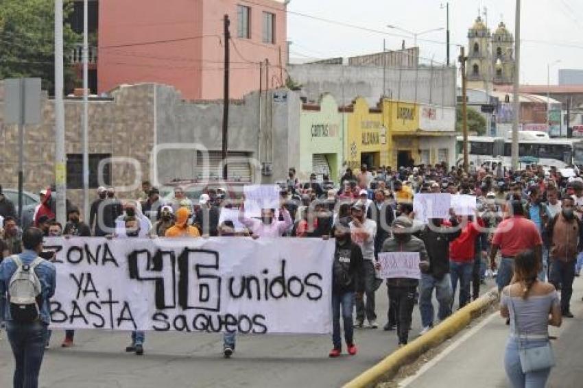 MANIFESTACIÓN COMERCIANTES 46 PONIENTE