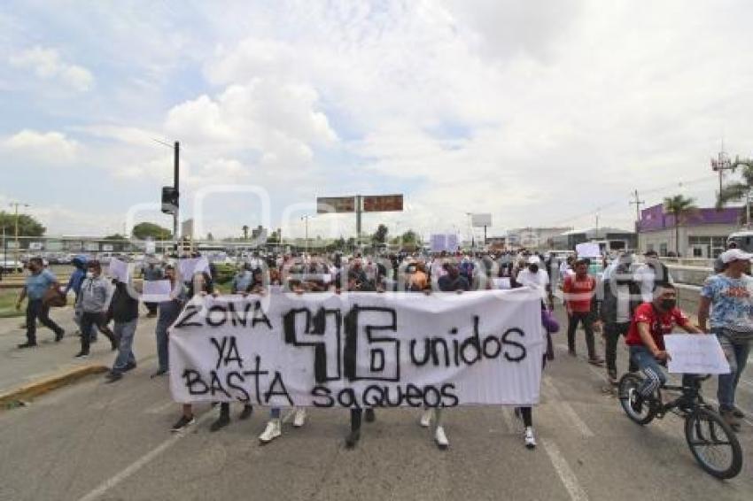 MANIFESTACIÓN COMERCIANTES 46 PONIENTE